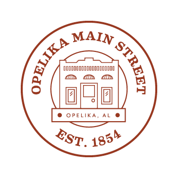 The Opelika Main Street logo